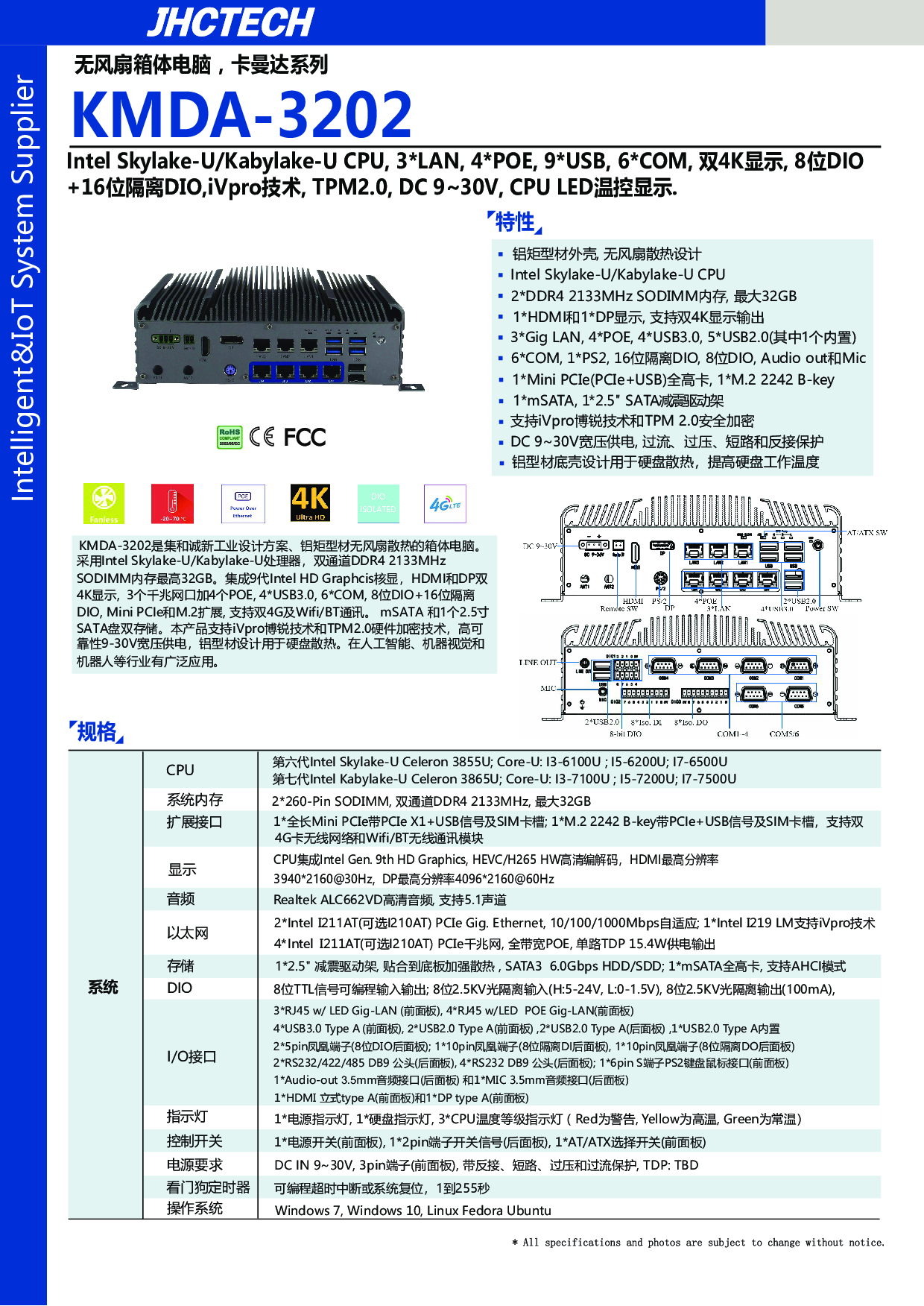嵌入式箱体电脑KMDA-3202图片