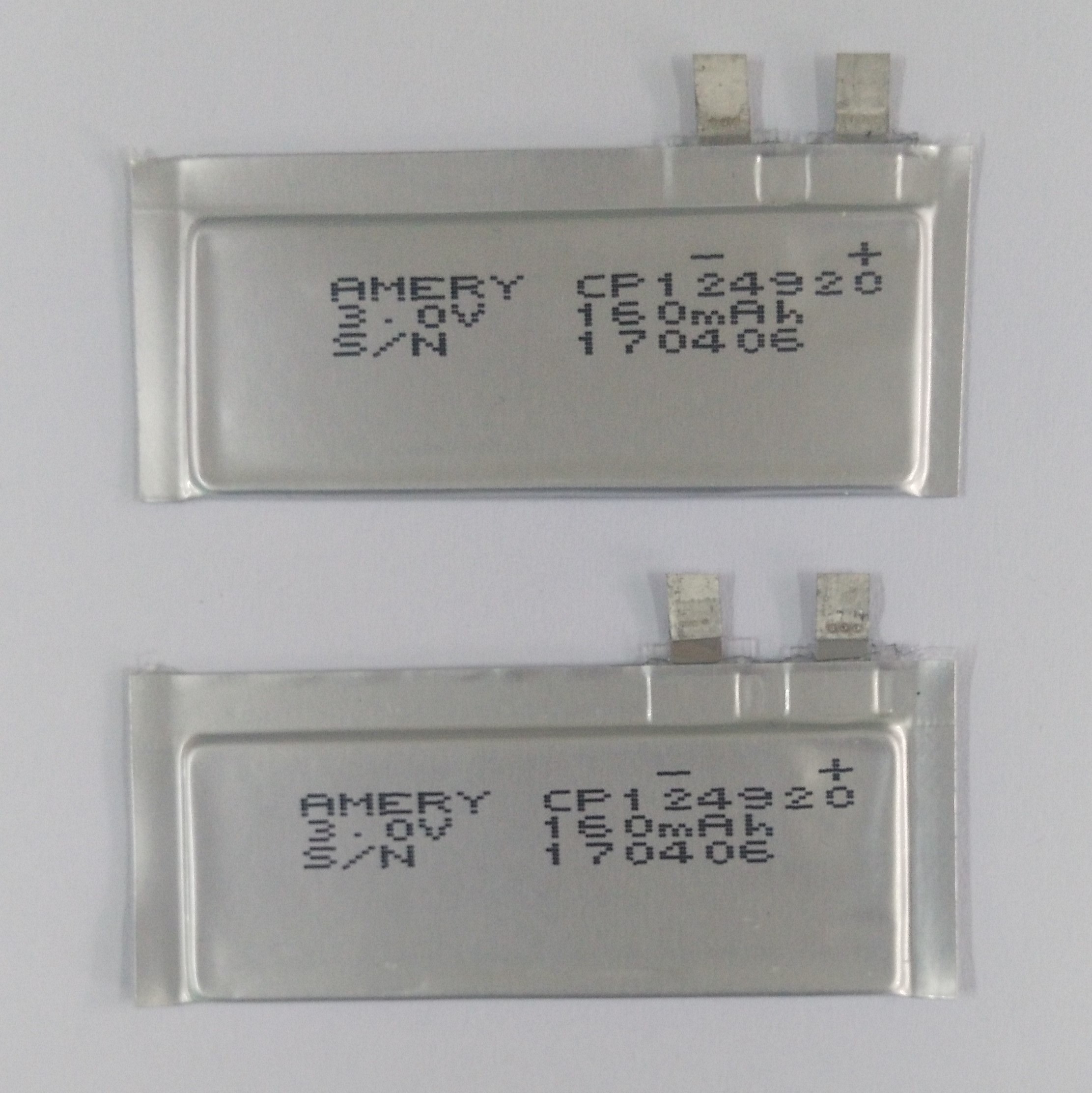 3V/160mAh软包锂锰一次电池CP124920图片