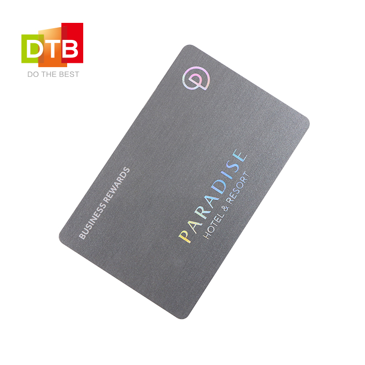 DTB 定制光面烫镭射金智能卡 高频rfid酒店游乐场IC磁条卡图片