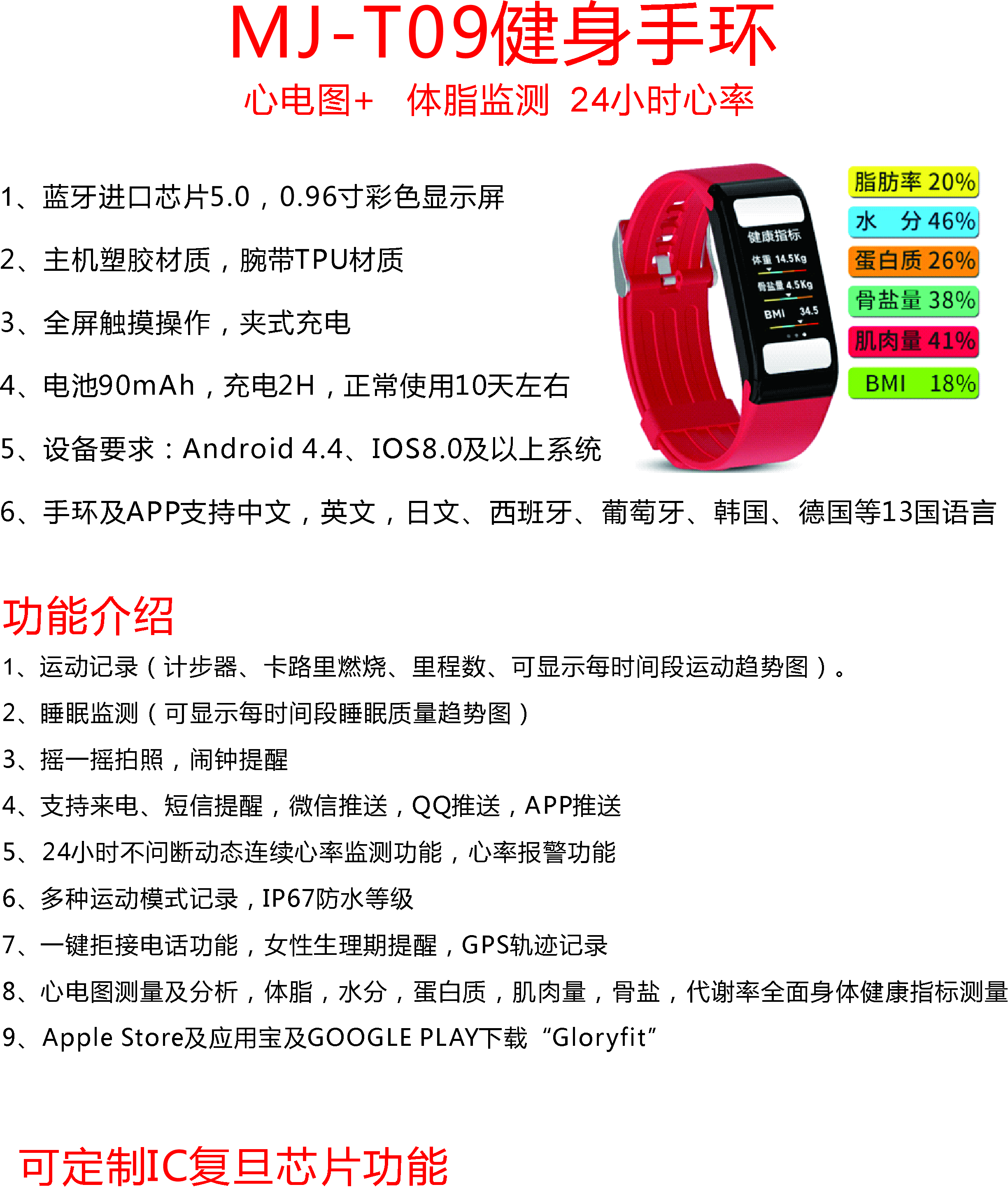 健身房智能手环图片