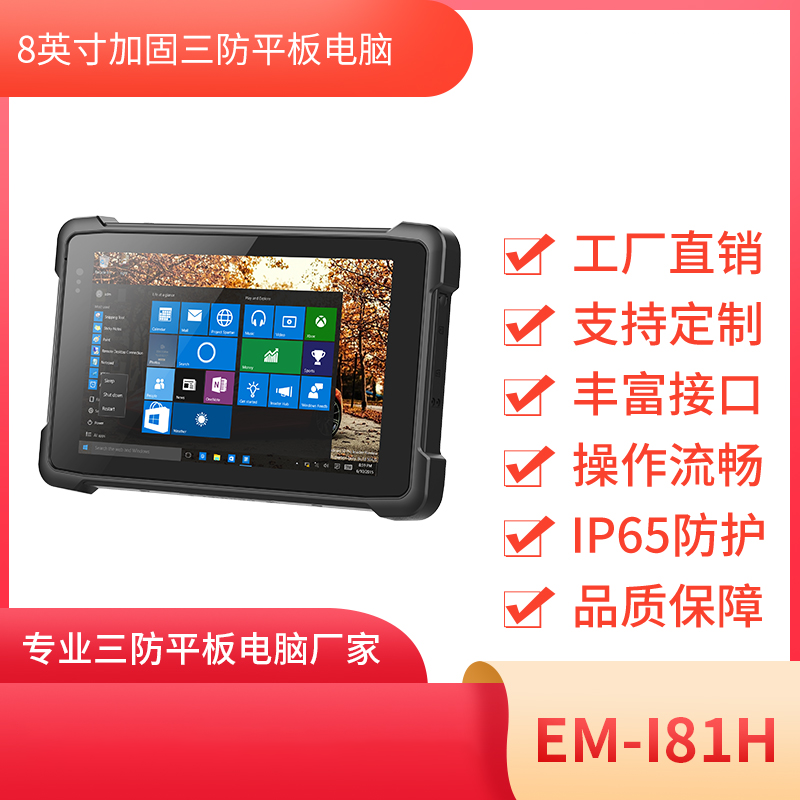 8寸工业平板电脑 Windows平板电脑 EM-I81H 三防平板终端图片