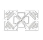 50x30mm 超高频RFID M4 干Inlay