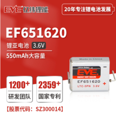 EF651620鋰亞方形電池