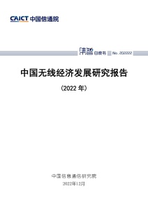 中國無線經濟發展研究報告（2022年）