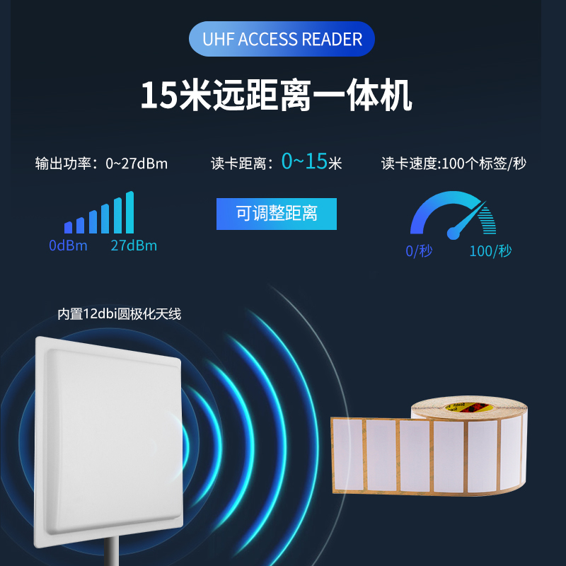 15米超高频一体化读写器图片