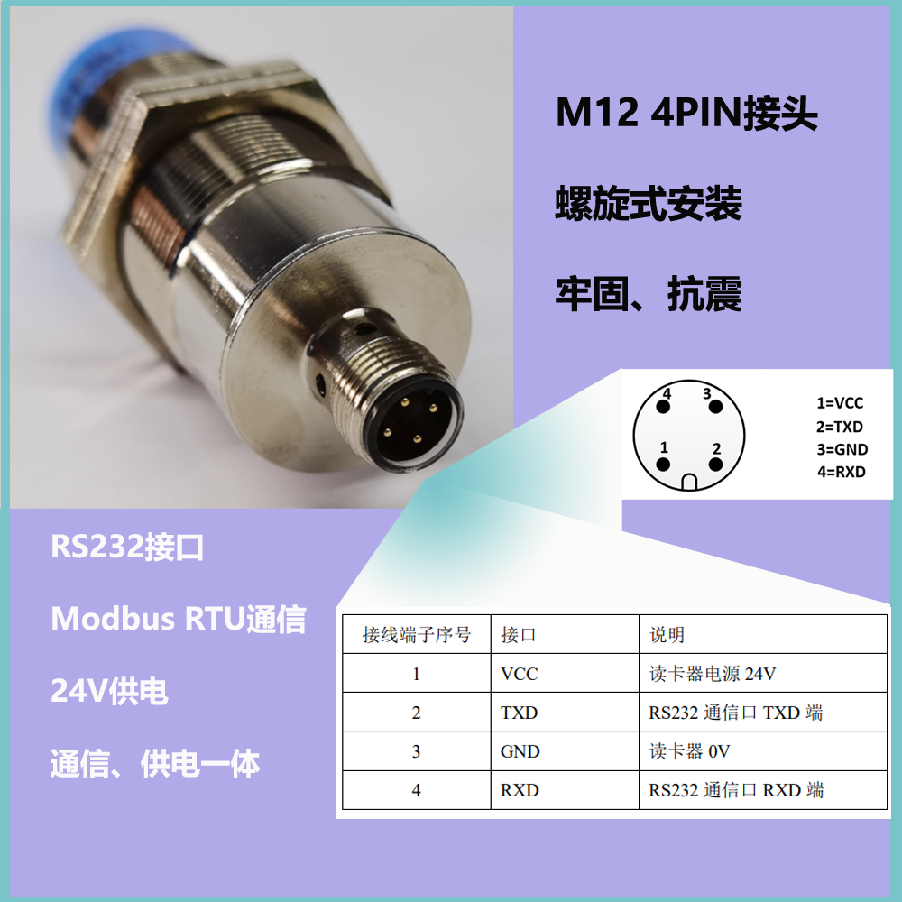 RS232(Modbus RTU)工业机器人RFID阅读器CK-LR03-B01图片