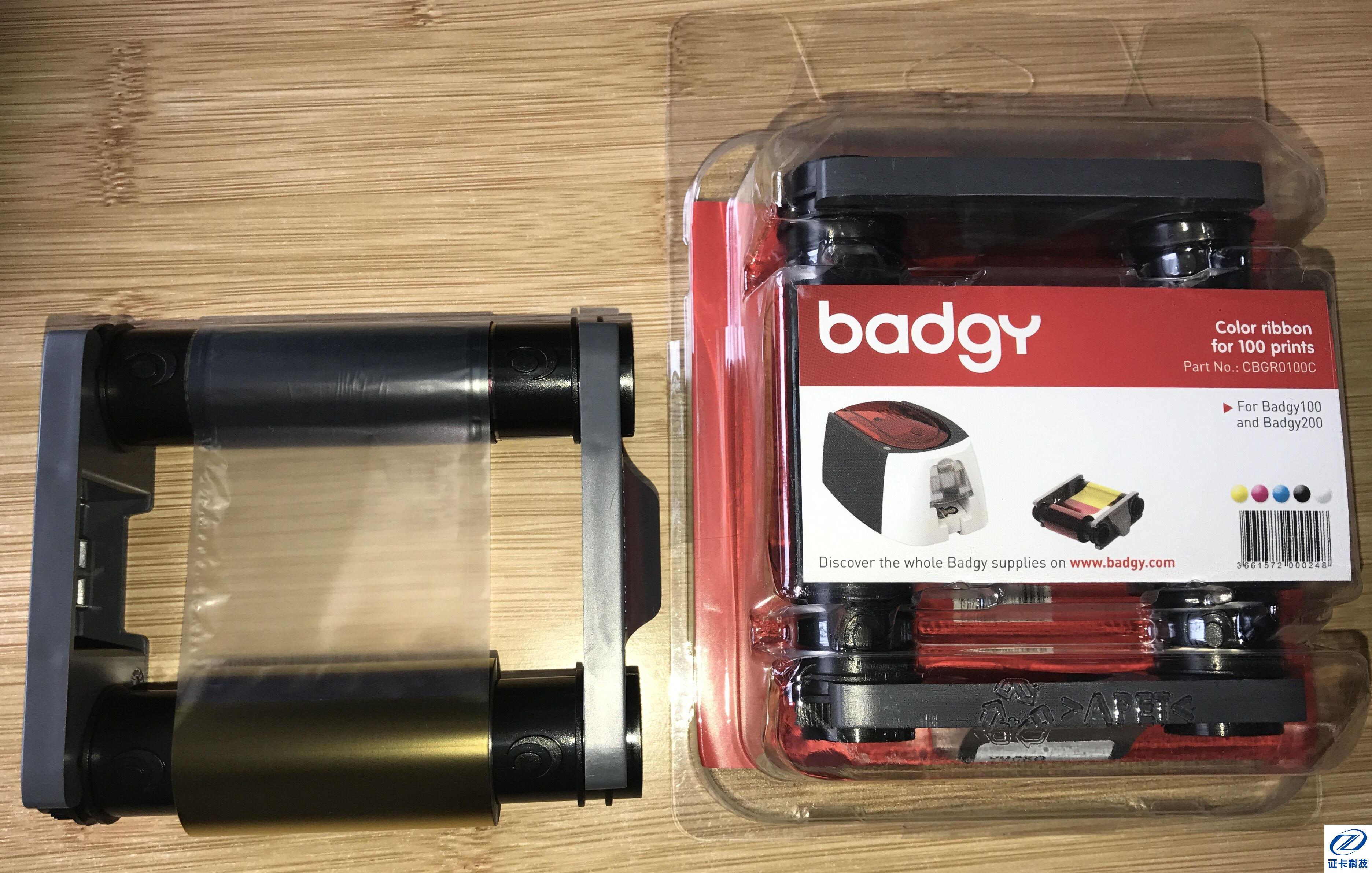 佰吉BADGY证卡打印机色带cbgr0100c彩色500K黑色100W白色清洁组件图片