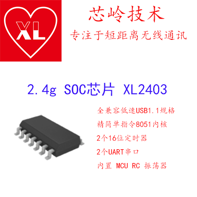 2.4G無線收發 SOC芯片 XL2403