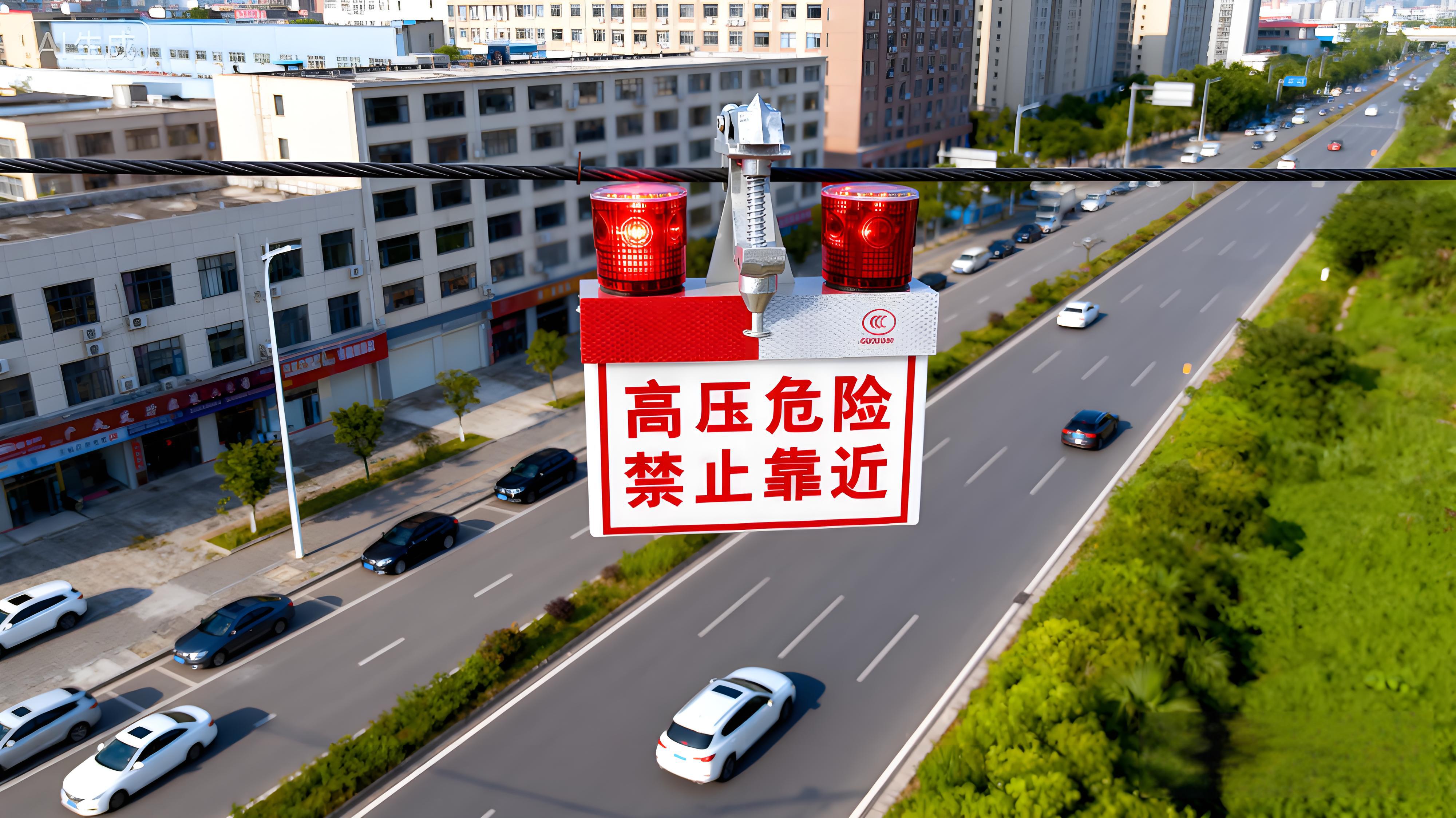 高压架空线路警示灯 太阳能高压警示灯  高压防触碰警示灯图片