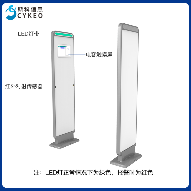 服装门店专用AI算法RFID通道门不串读漏掉误读智能识别防盗门禁图片