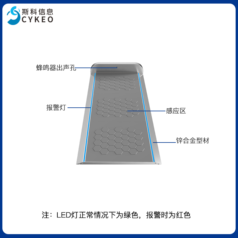 RFID智能地踏门禁抗碾压重型地埋式感应器工业仓库叉车通道门图片