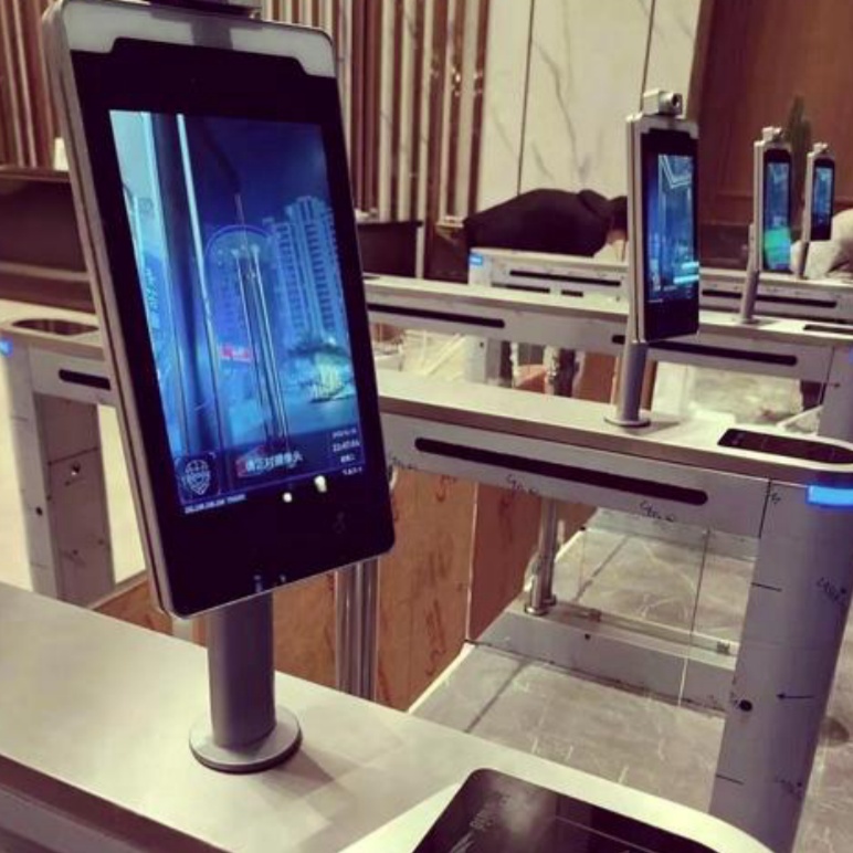 西莫罗人脸识别通道闸机食堂办公楼门禁系统图片