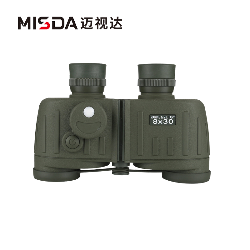 迈视达船用望远镜巡洋舰0830军绿色8倍保罗式双筒望远镜图片