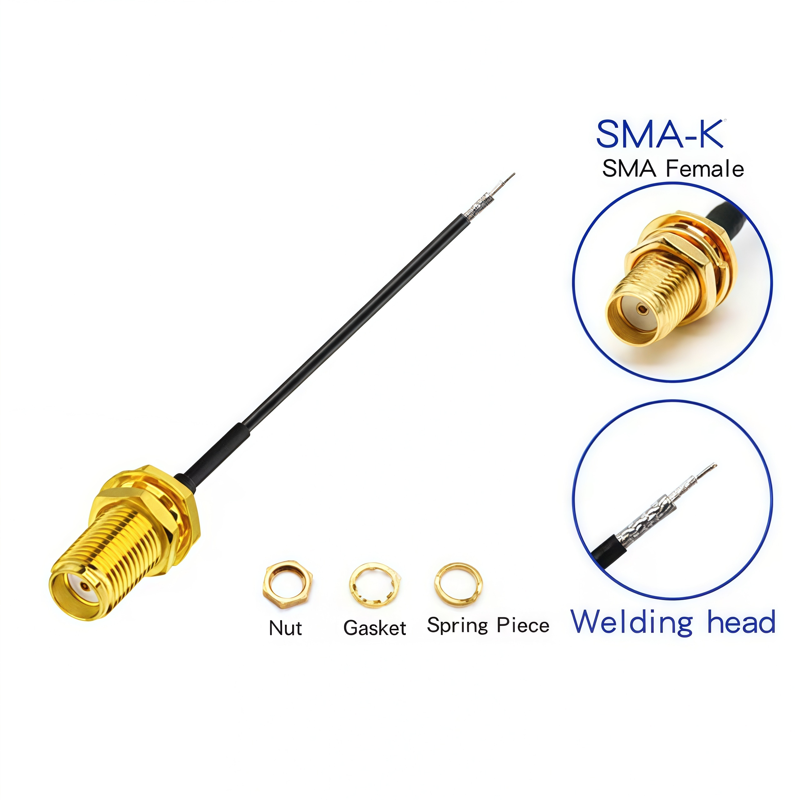 50Ω 低损耗同轴连接线 SMA 接口 工业 IoT 通信专用图片