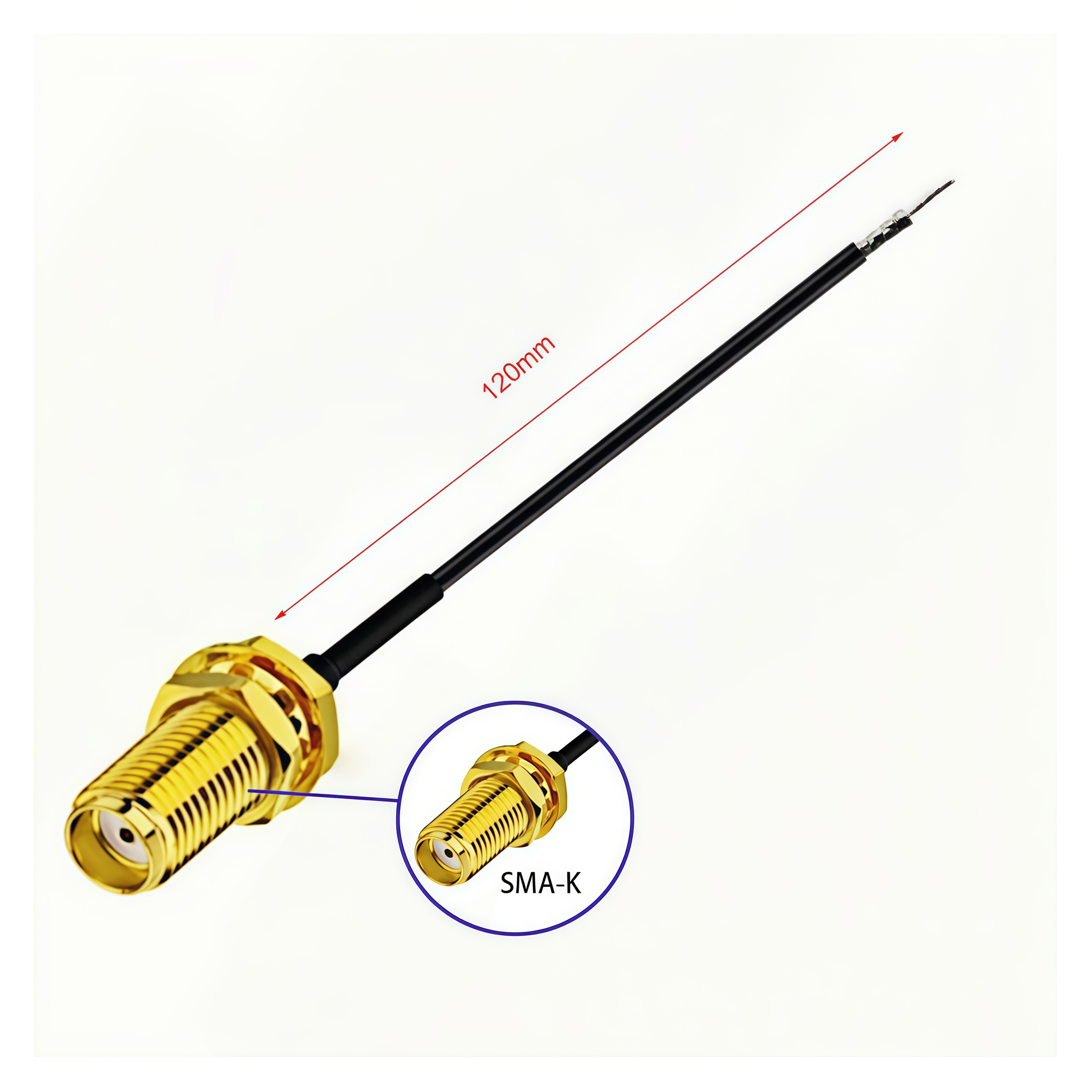 50Ω 低损耗同轴连接线 SMA 接口 工业 IoT 通信专用图片