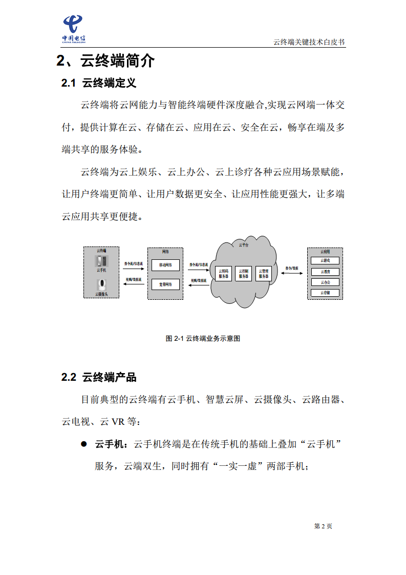 云终端关键技术白皮书(2021)图片