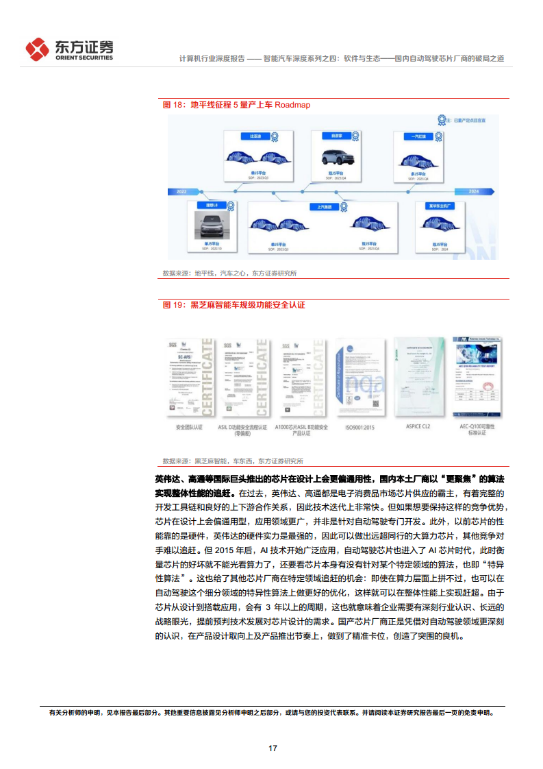 智能汽车深度系列之四:软件与生态——国内自动驾驶芯片厂商的破局之道图片