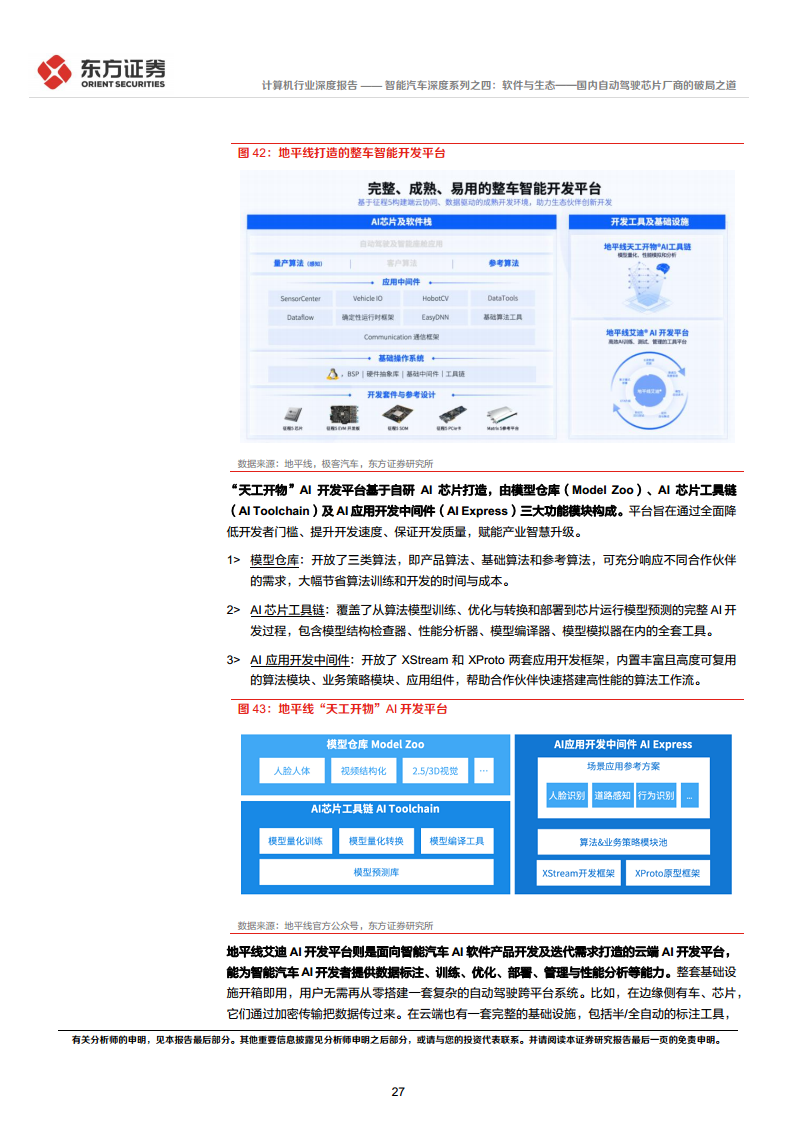 智能汽车深度系列之四:软件与生态——国内自动驾驶芯片厂商的破局之道图片