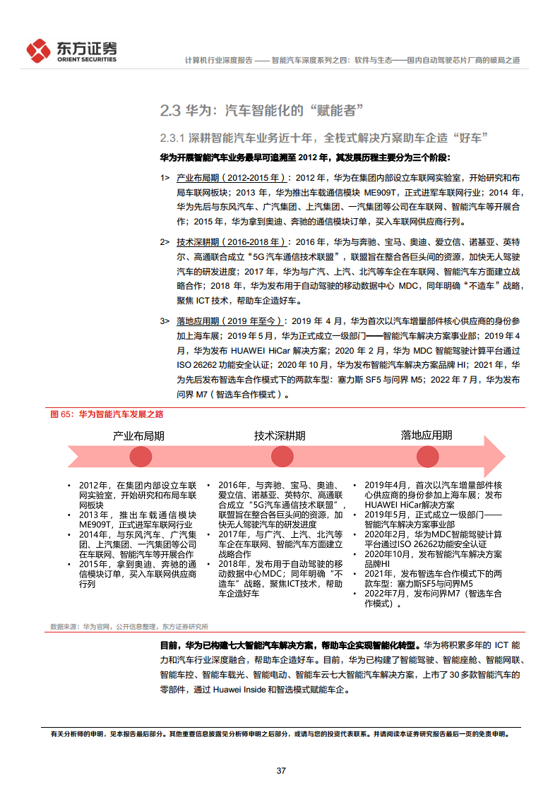 智能汽车深度系列之四:软件与生态——国内自动驾驶芯片厂商的破局之道图片