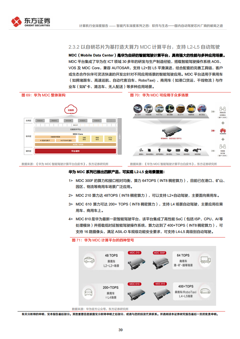 智能汽车深度系列之四:软件与生态——国内自动驾驶芯片厂商的破局之道图片
