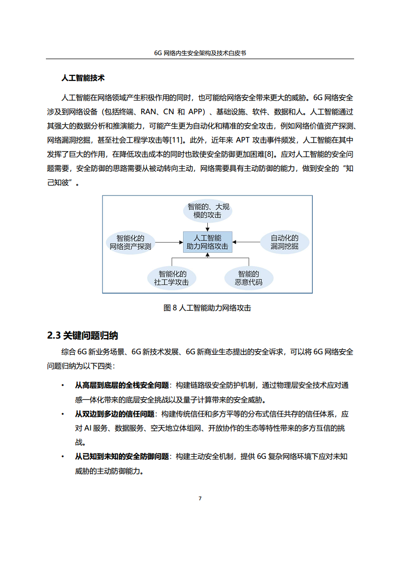 6G网络内生安全架构及技术白皮书图片
