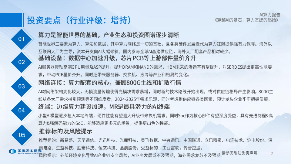 AI算力深度报告:穿越AI的基石,算力基建的起始图片