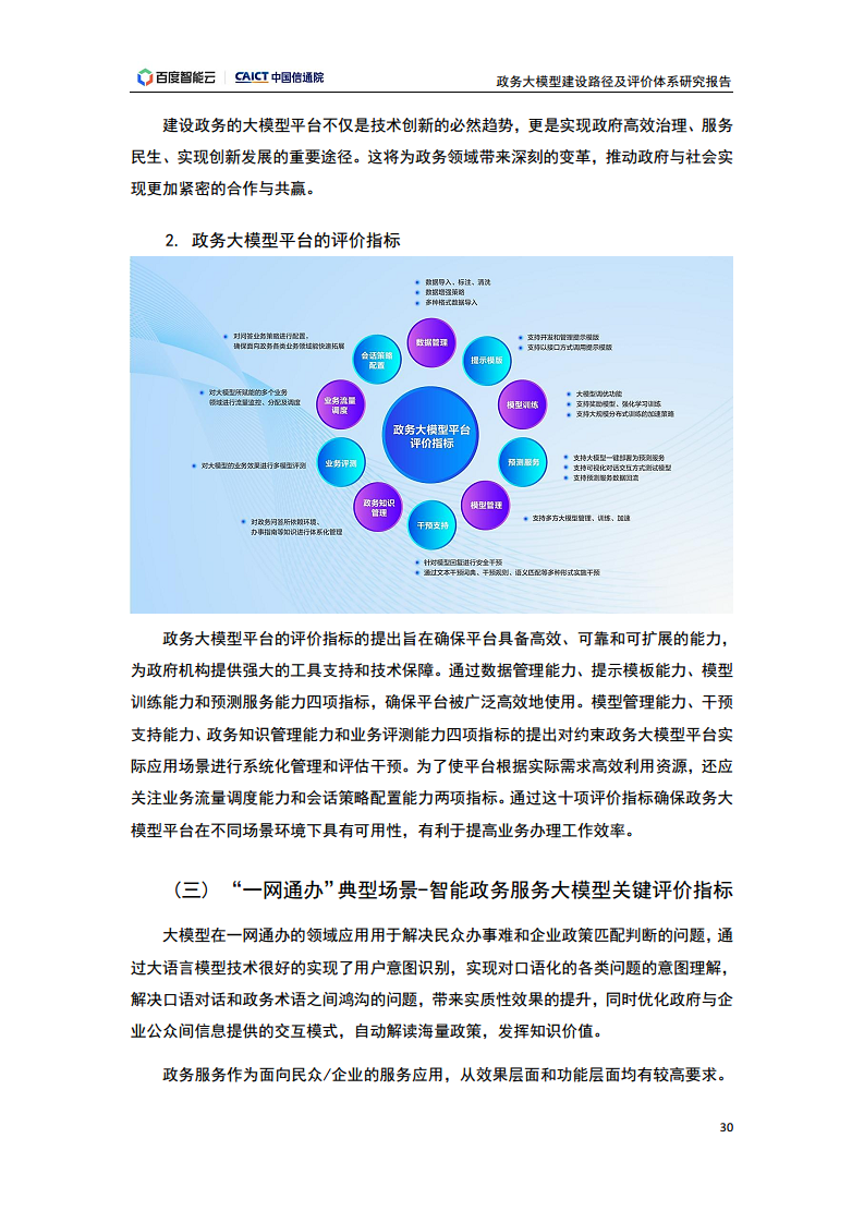 政务大模型建设路径及评价体系研究报告图片