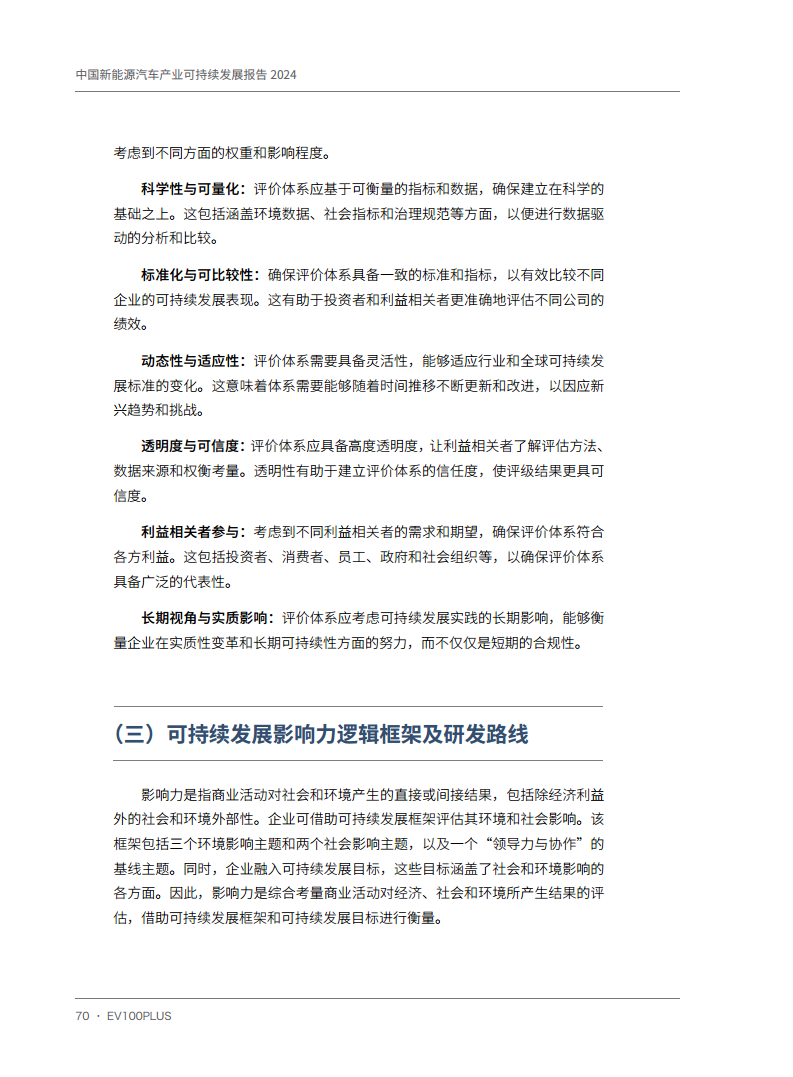中国新能源汽车产业可持续发展报告2024图片
