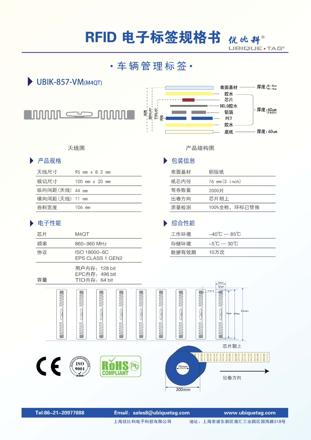 RFID电子标签-车辆管理标签图片