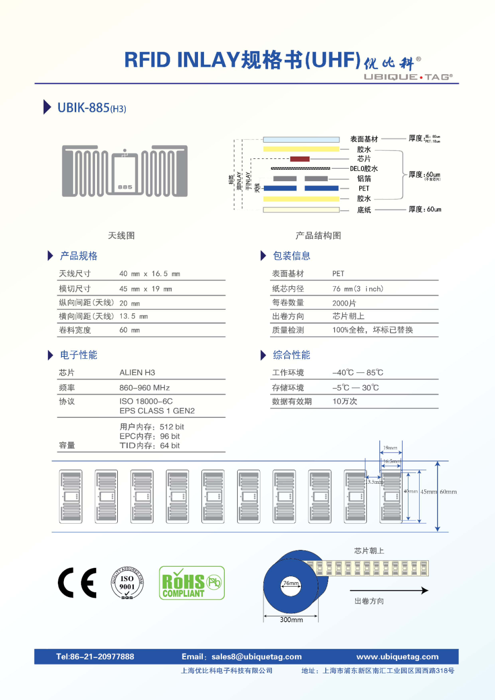 RFID超高频Inlays图片
