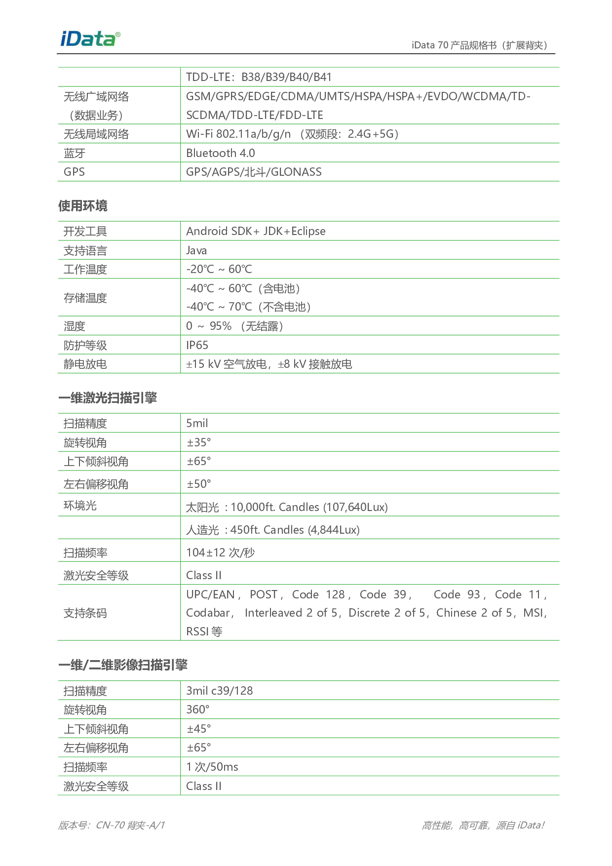 iData 70 移动智能终端图片