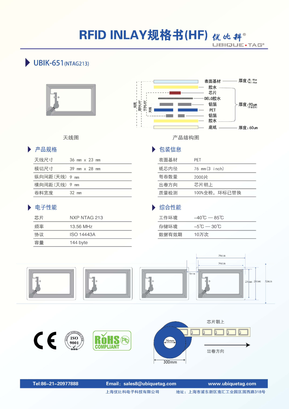 RFID高频Inlays图片