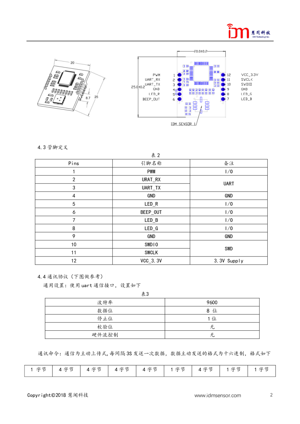 硫化氢气体传感器模组 MMD1007图片