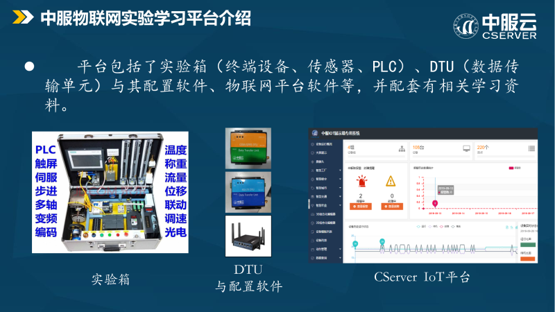 中服物联网平台与实验箱图片