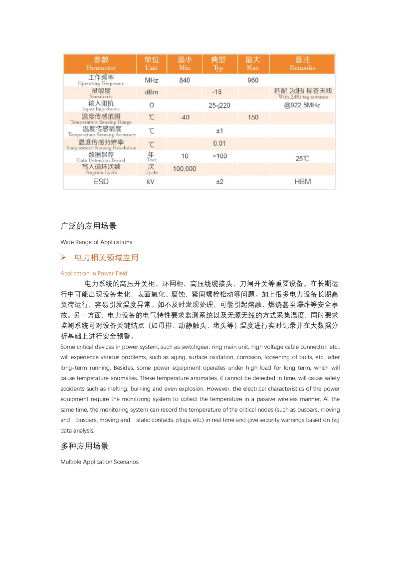 无源无线传感芯片——LTU32系列无源UHF RFID温度传感芯片图片