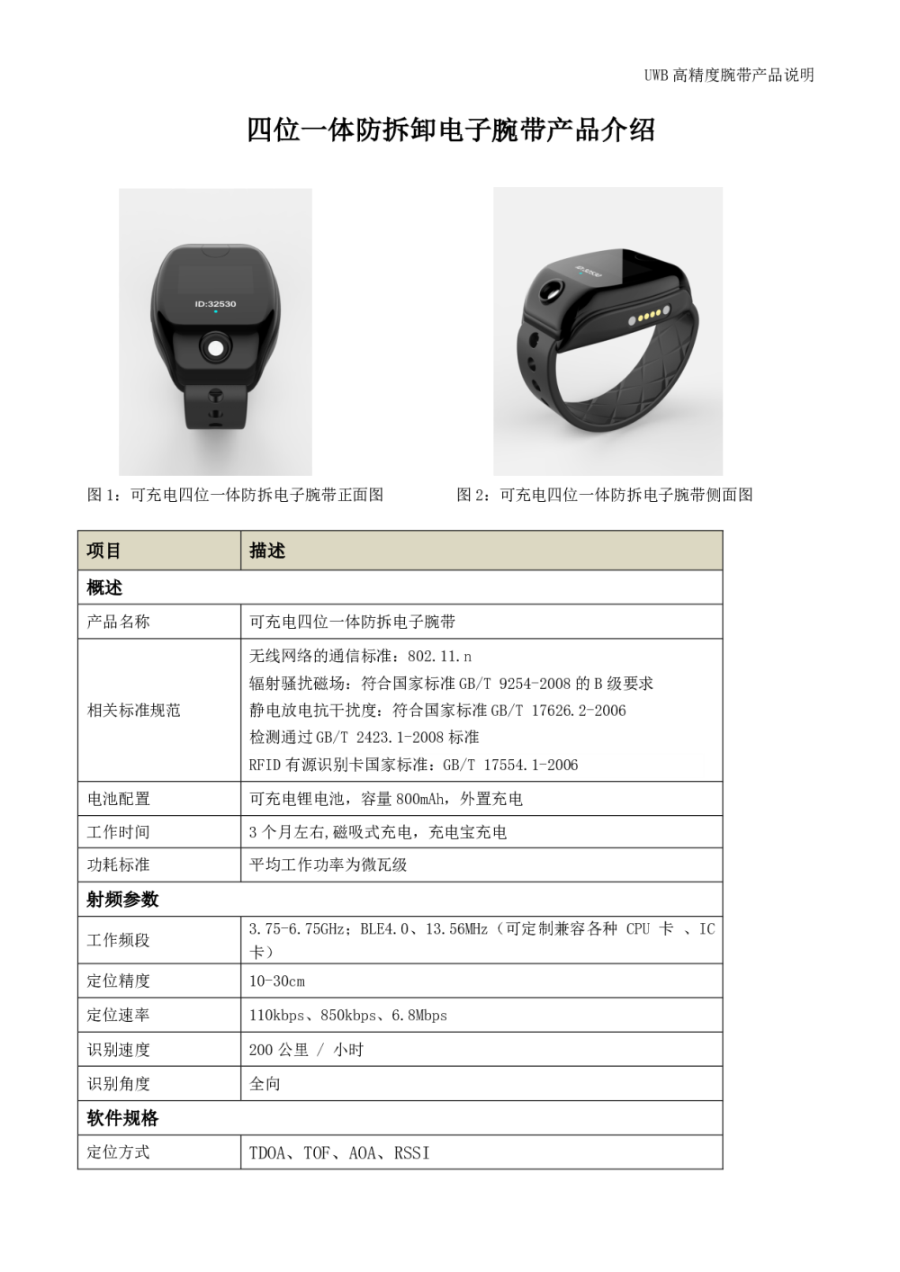 UWB智能腕带标签图片