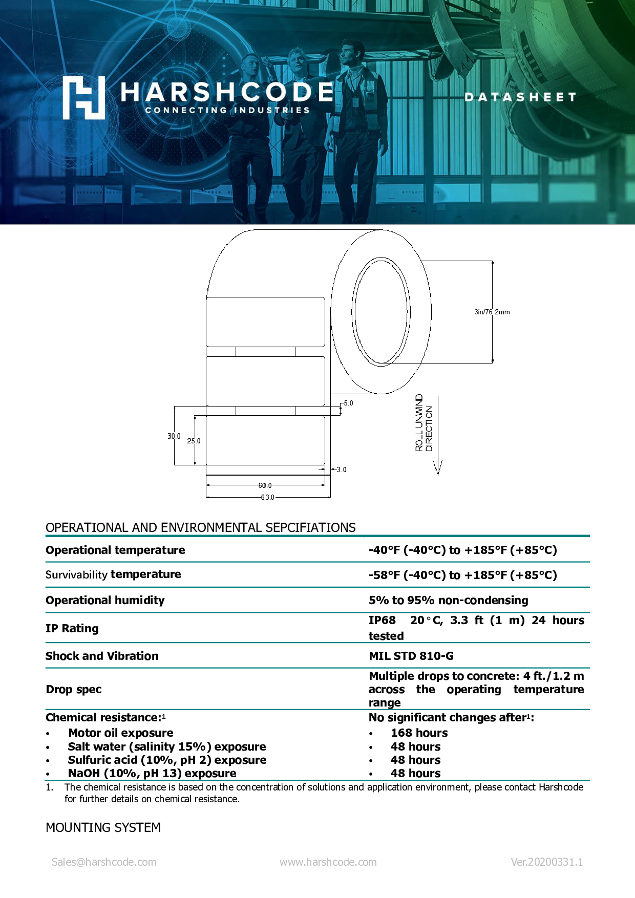 RFID 柔性可打印抗金属标签图片