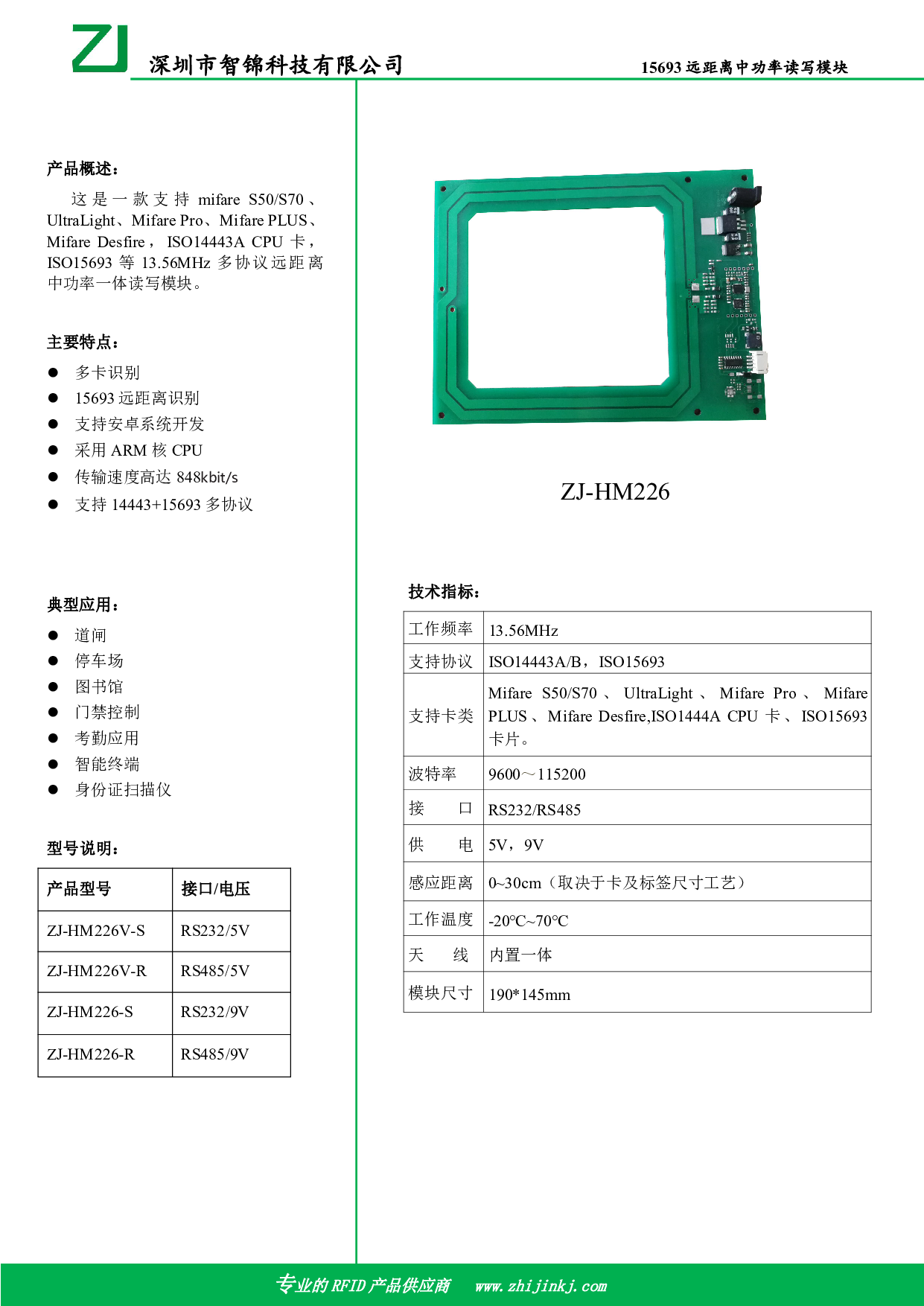 ISO15693远距离中功率模块图片