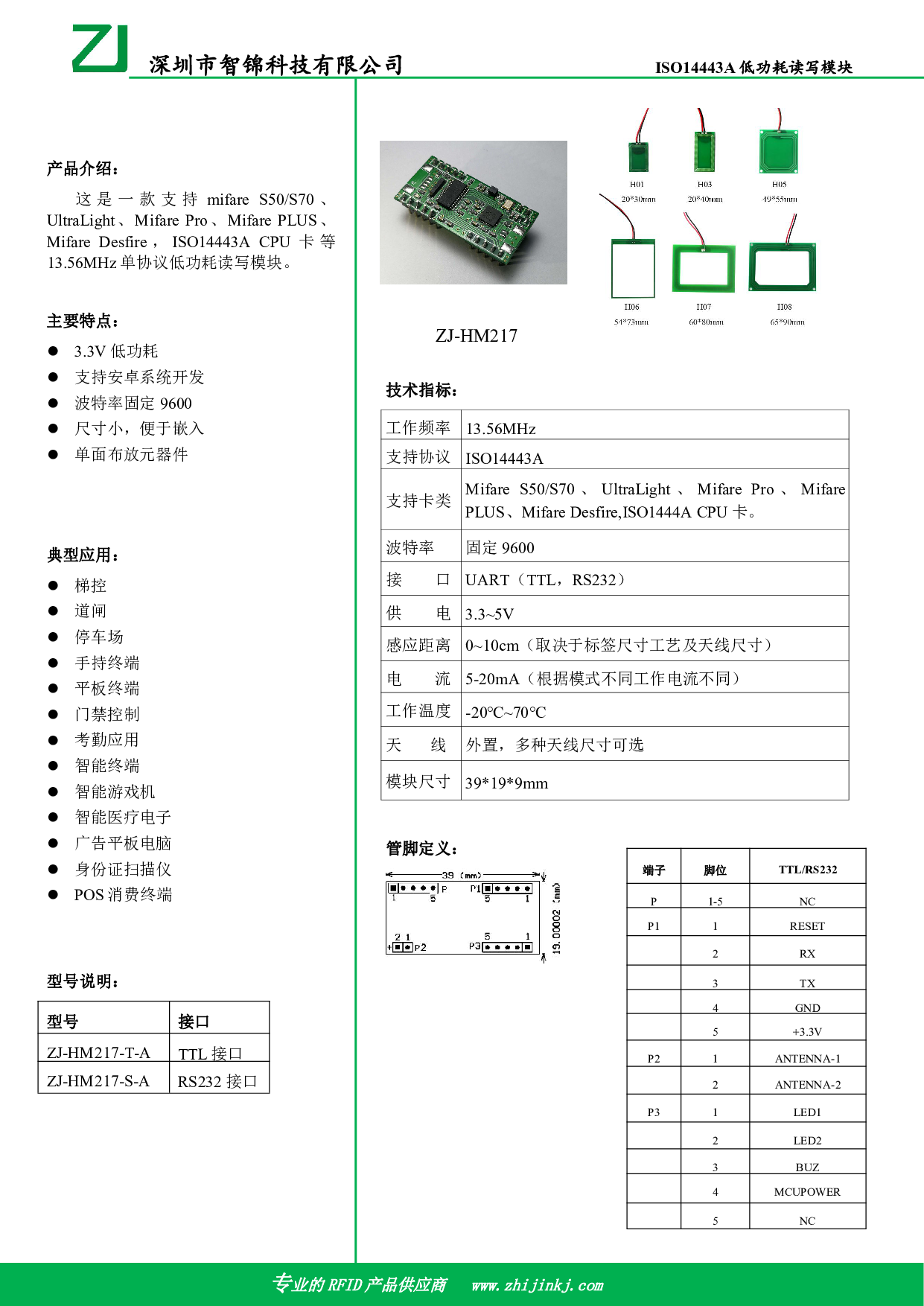 IC卡低功耗分体读写模块图片