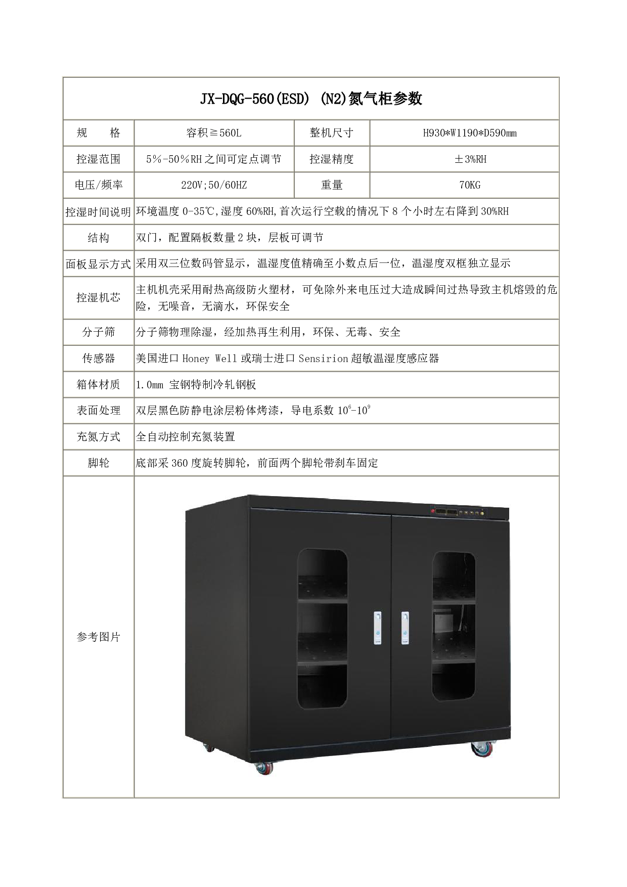 JX-DQG-560(ESD) (N2)氮气柜图片