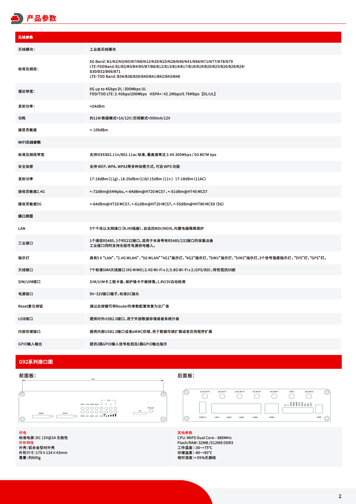 德传技术G92 5g工业无线路由器 工业路由器 定制路由器图片