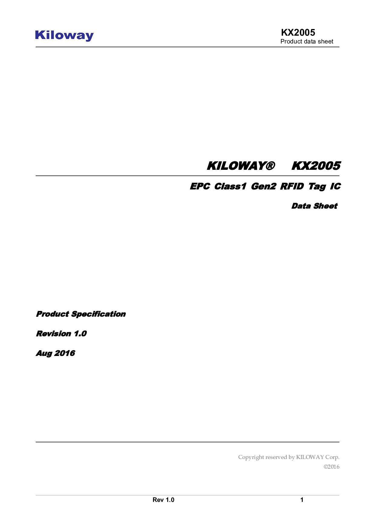 抗辐照的超高频RFID芯片KX2005S图片