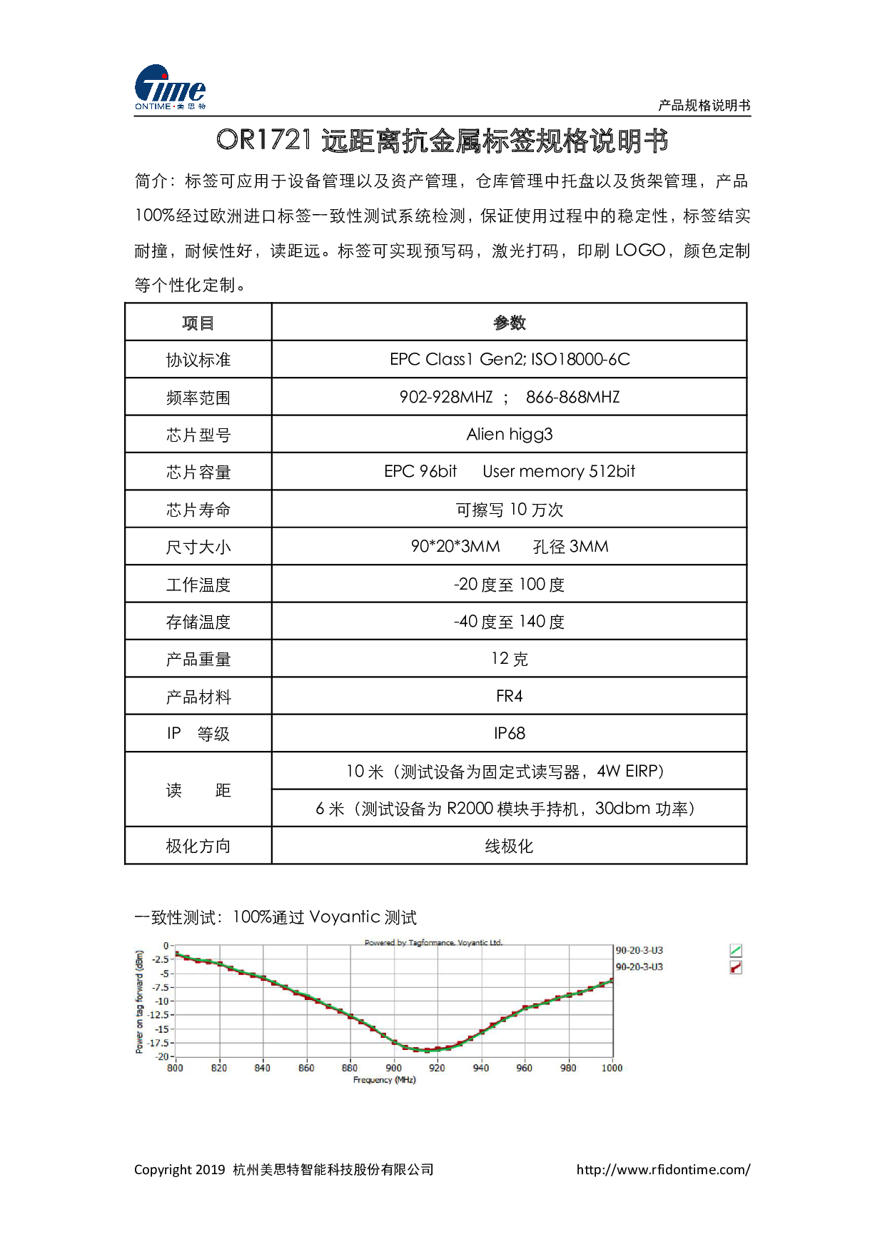 90*20*3mm-远距离抗金属标签图片