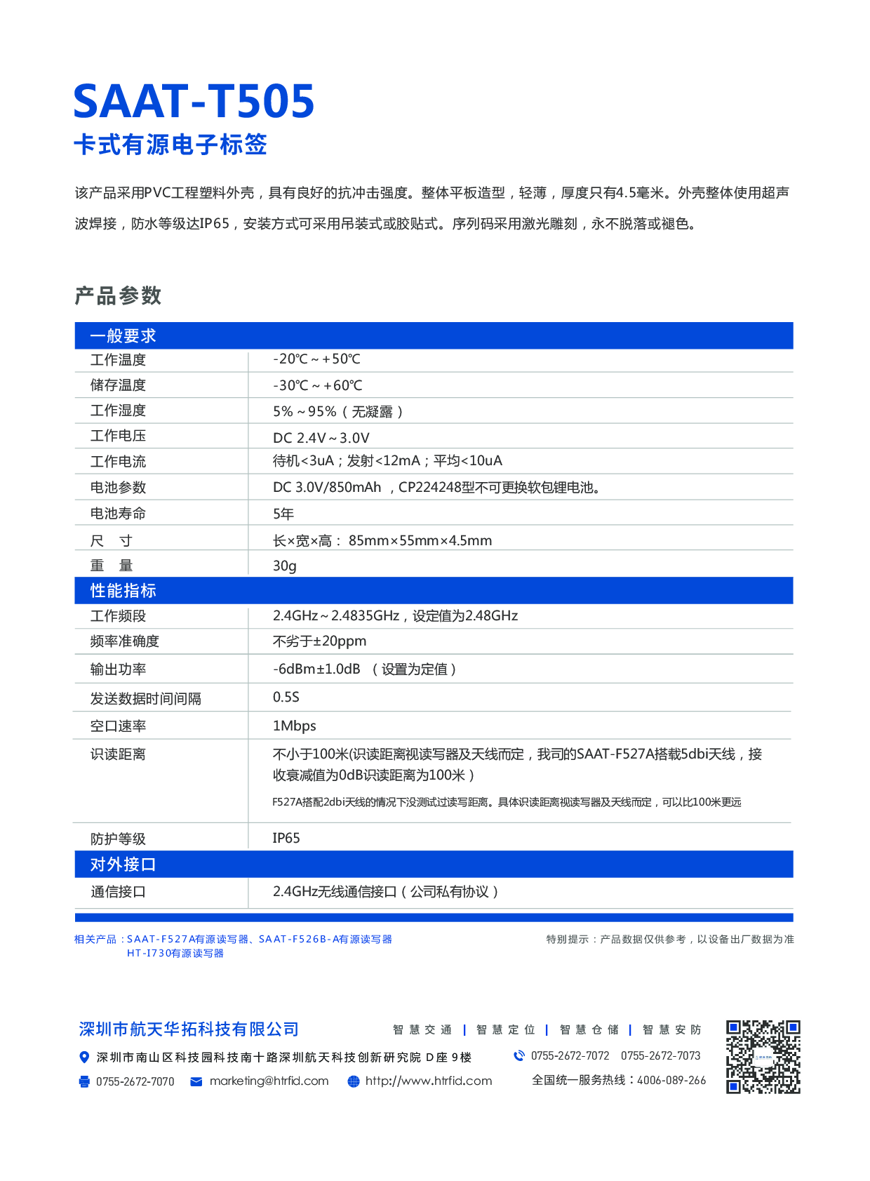 SAAT-T505卡式有源电子标签图片