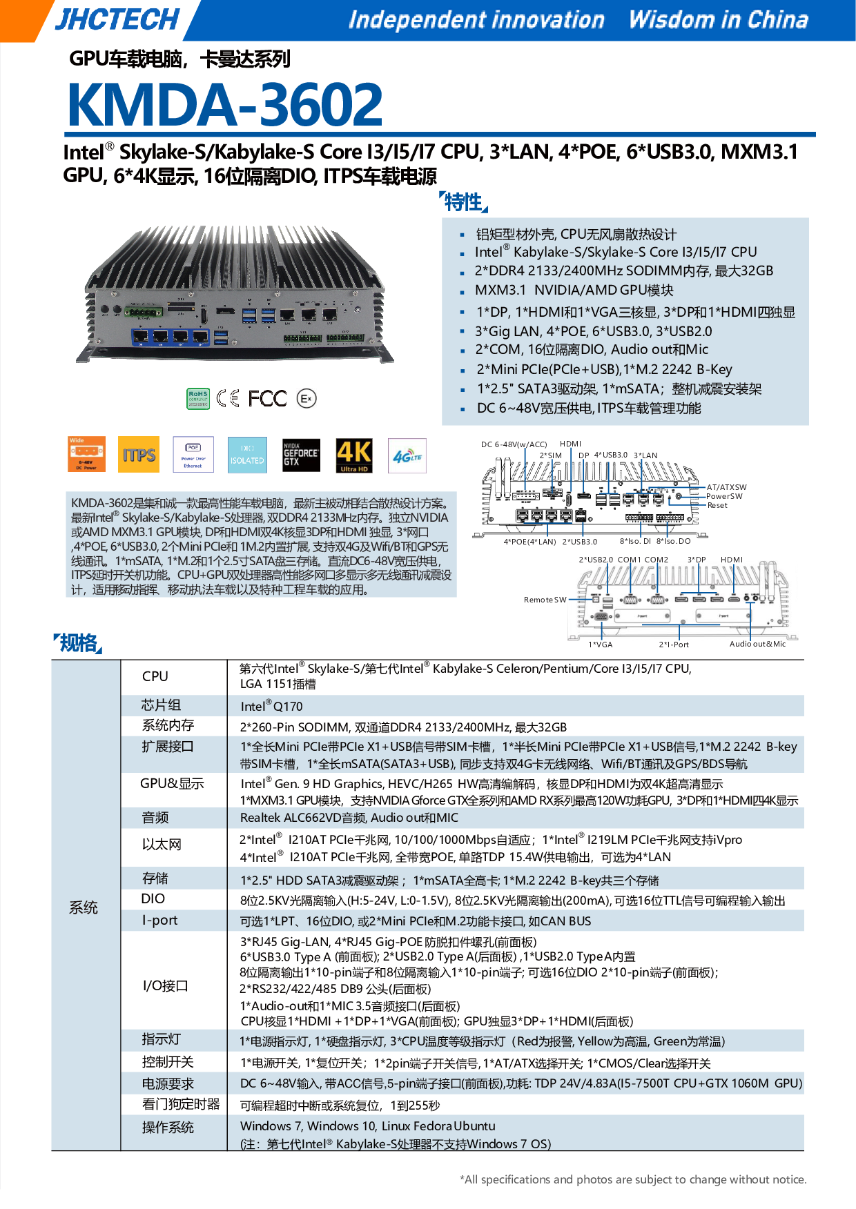 嵌入式箱体电脑KMDA-3602图片