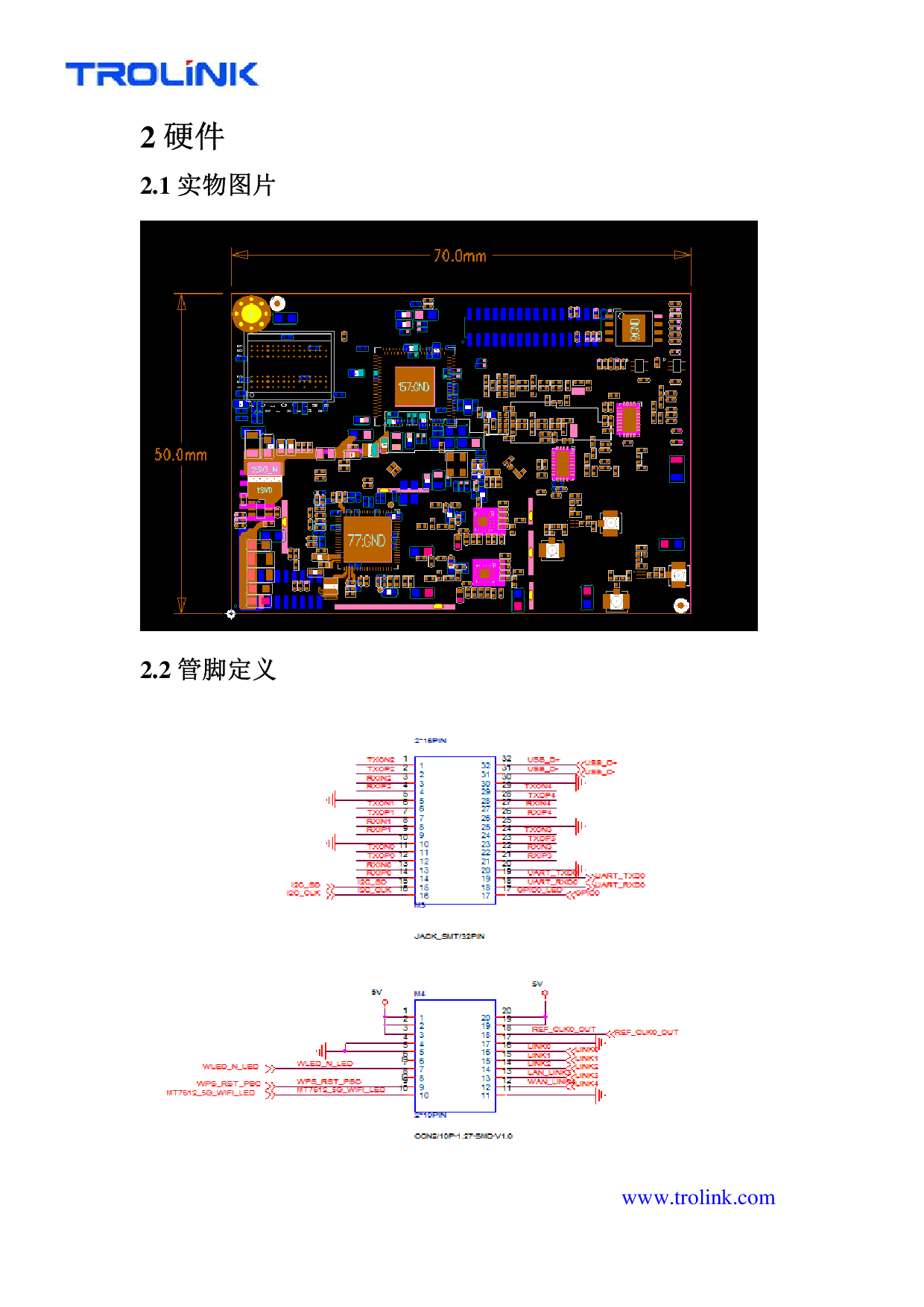 路由模块 AP模块 无线MT7628AN+MT7612EN模块方案图片