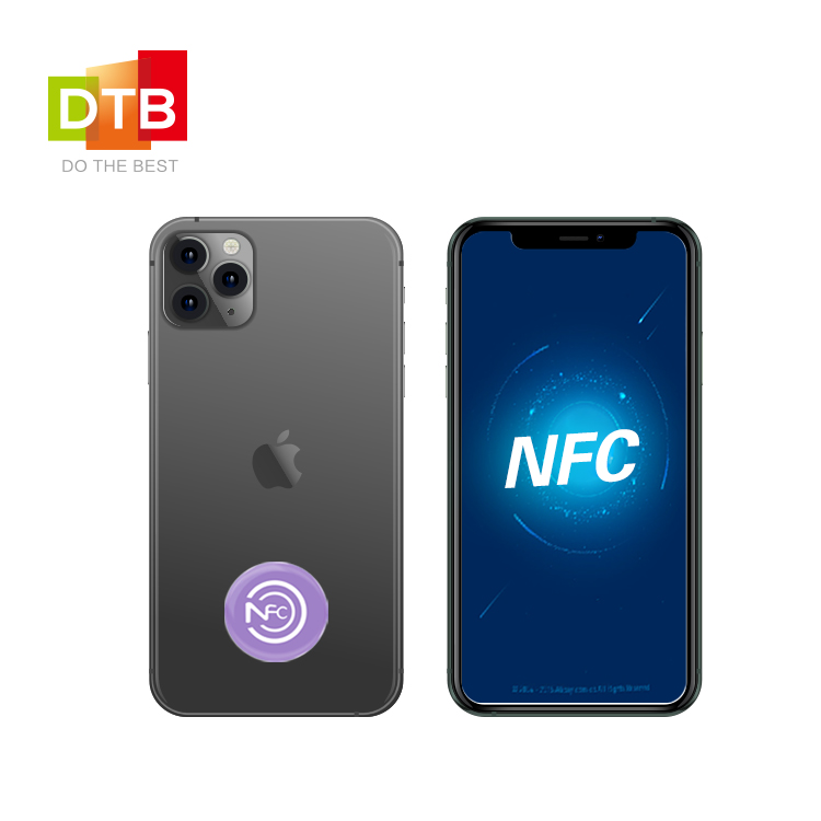 DTB非接触型高频读写水晶滴胶卡无源射频滴胶标签 nfc手机碰碰贴图片