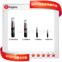 鱼类水养动物玻璃管微型标签  只读一次性玻璃管低频芯片