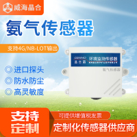 威海晶合氨气传感器进口探头NB4GGPRS无线远程监测报警器NH3浓度检测仪