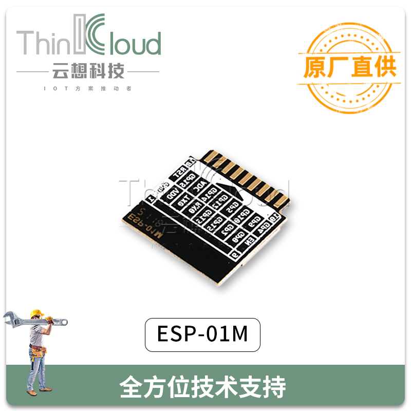 2.4G模块 安信可/AI原装ESP-01M  ESP8285串口转WiFi定制化 双面直插 贴片模组图片